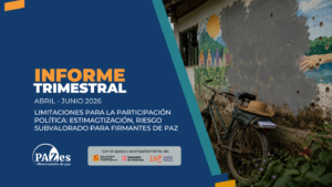 Banner del 2do Informe Trimestral del Observatorio PAZES 2026.